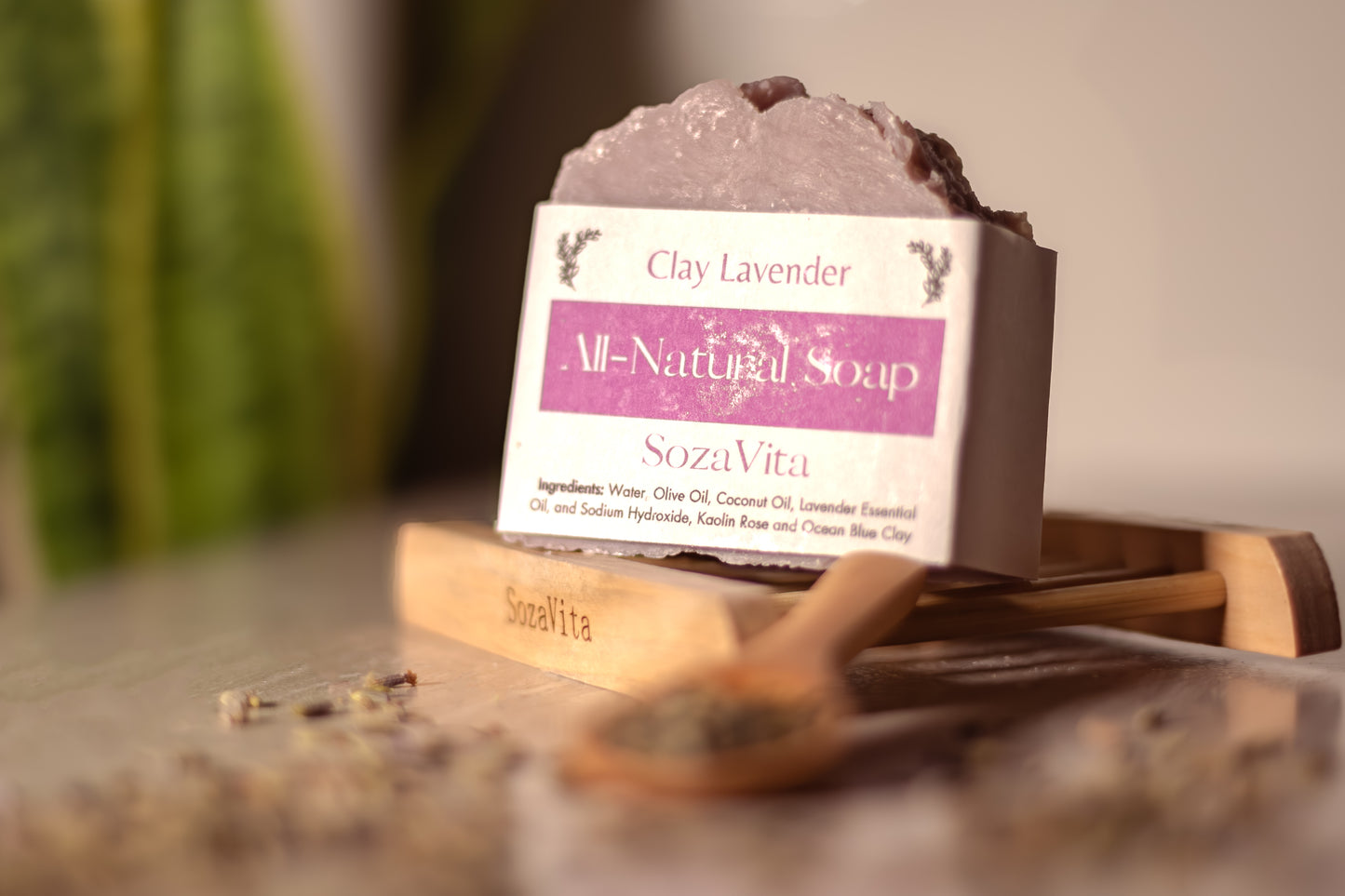 All-Natural Clay Lavender Soap