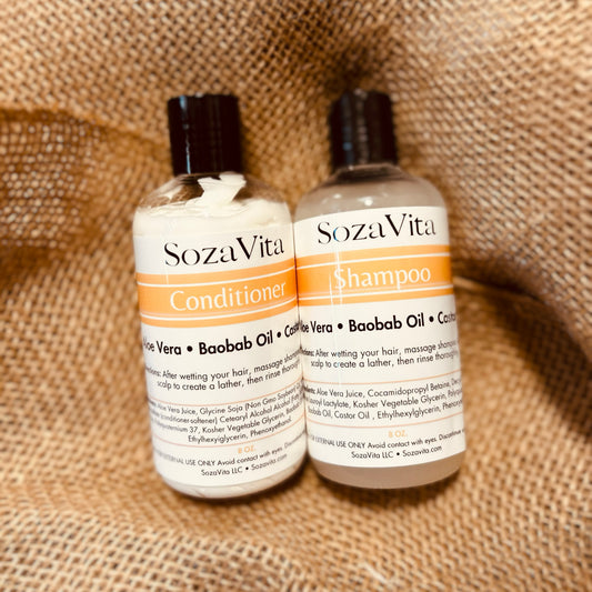 Unscented Baobab Oil Shampoo & Conditioner